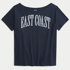 Hollister Women's Navy Blue East Coast Top